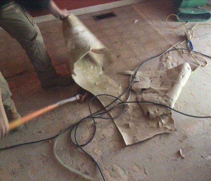 SERVPRO professionals performing demolition services in a Barrow County home.