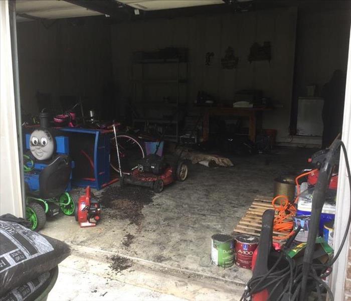 A Barrow County garage with fire damage