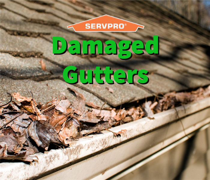 Damaged gutters on a Barrow County property