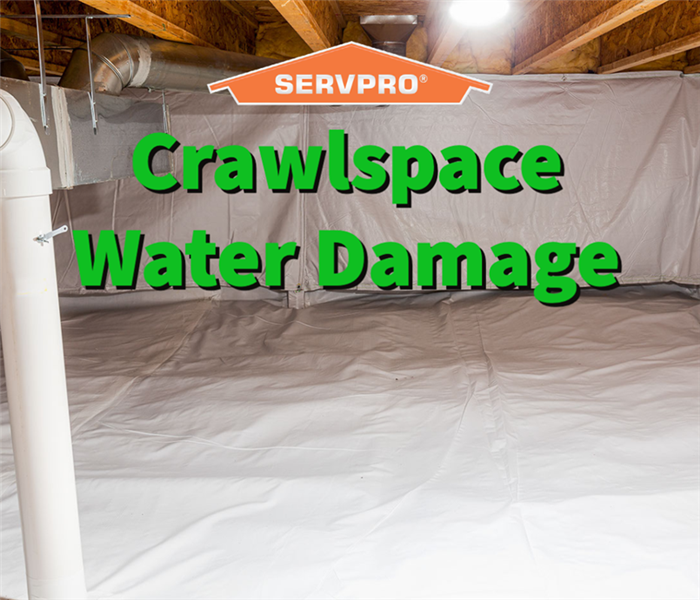 A vapor barrier installed by SERVPRO professionals to prevent crawlspace water damage