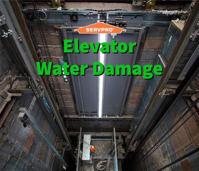 An elevator with water damage