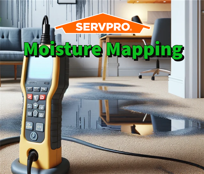 Moisture mapping services being performed by SERVPRO.